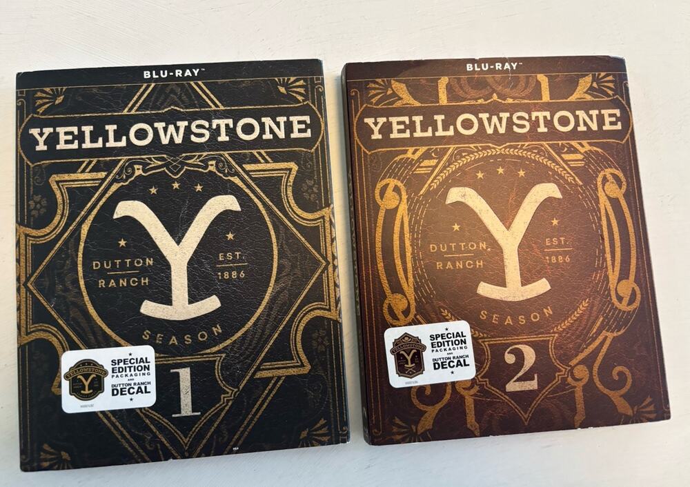 Yellowstone: Season One & Two New Blu-Ray- Special Edition Dutton Ranch Decal